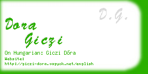 dora giczi business card